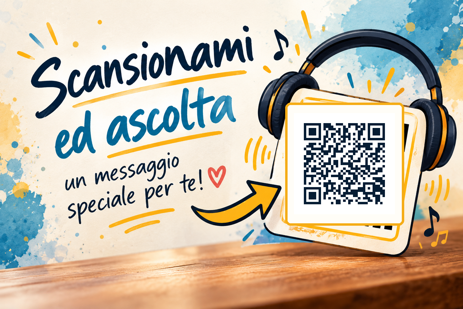 Scansionami ed ascolta un messaggio speciale per te